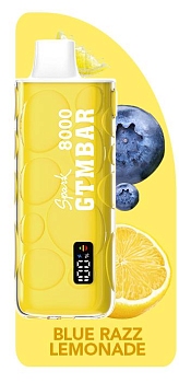 GTM Bar Spark 8000 одноразовый POD "Blue Razz Lemonade" 20мг.